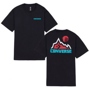 Converse MOUNTAIN MOON GRAPHIC SHORT SLEEVE T-SHIRT Pánske tričko, čierna,mix, veľkosť