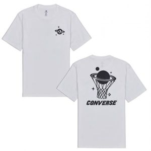 Converse PLANET HOOP TEE biela M - Pánske tričko