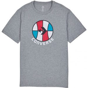 Converse CLASSIC BBALL SS TEE Pánske tričko, sivá, veľkosť M