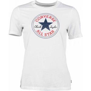 Converse CORE SOLID CHUCK PATCH CREW biela S - Dámske tričko