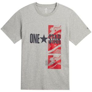 Converse ONE STAR PHOTO šedá L - Pánske tričko