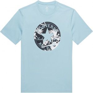 Converse PALM PRINT CHUCK PATCH TEE modrá S - Pánske tričko