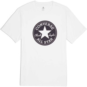 Converse STANDARD FIT CENTER FRONT CHUCK PATCH KNOCK OUT TEE Pánske tričko, biela, veľkosť L