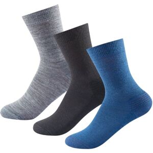 Devold DAILY MERINO MEDIUM SOCK 3PK Detské ponožky, sivá, veľkosť 36-40