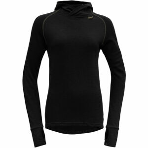 Devold EXPEDITION WOMAN HOODIE Dámske vlnené tričko, čierna, veľkosť L
