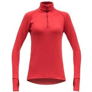 Devold EXPEDITION WOMAN ZIP NECK Dámske funkčné tričko, červená, veľkosť