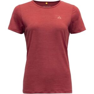 Devold VALLDAL WOMAN TEE Dámske tričko, červená, veľkosť L