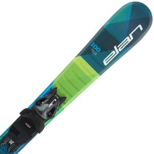 Elan MAXX QS + EL 4.5 Chlapčenské zjazdové lyže, tmavo zelená, veľkosť 120
