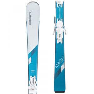Elan WHITE MAGIC LS + ELW 9 modrá 146 - Dámske zjazdové lyže