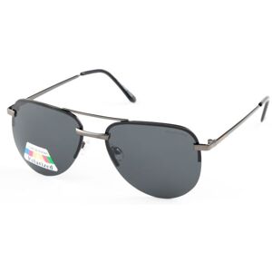 Finmark F2304 Športové slnečné okuliare s polarizačnými šošovkami, strieborná, veľkosť os