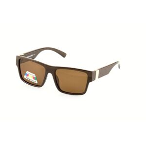 Finmark F2211 Polarizačné slnečné okuliare, hnedá,zlatá, veľkosť
