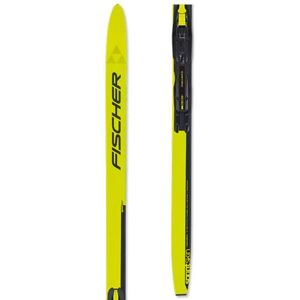 Fischer SPRINT SKIN + TOUR JR Detské bežecké lyže s mohérovými pásmi, žltá, veľkosť 170