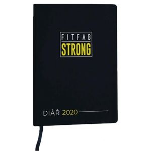Fitfab Strong FITFAB DIÁR čierna NS - Týždenný fitness a motivačný diár na rok 2020
