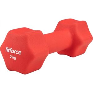 Fitforce FDBN 2 KG Jednoručná  činka, červená, veľkosť 2 KG