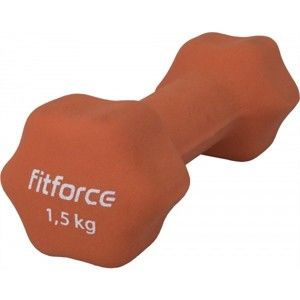 Fitforce FDBN 1,5 KG Jednoručná  činka, oranžová, veľkosť 1,5 KG