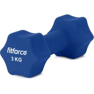 Fitforce FDBN 3 KG Jednoručná  činka, modrá, veľkosť 3 KG