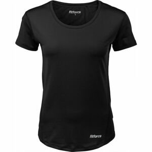 Fitforce MARATEA Dámske fitness tričko, čierna,biela, veľkosť