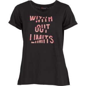 Fitforce MERLA Dámske športové tričko, čierna,ružová, veľkosť