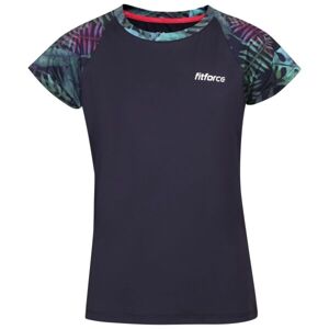 Fitforce NILSEN Dievčenské fitness tričko, tmavo modrá, veľkosť 152-158