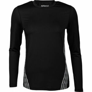 Fitforce OREGINA Dámske fitness tričko, čierna, veľkosť S