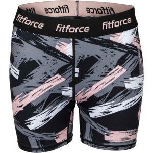 Fitforce SOLTE Dámske  fitness šortky, čierna, veľkosť XL