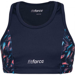 Fitforce REDONDA Dievčenská fitness podprsenka, tmavo modrá, veľkosť 164/170