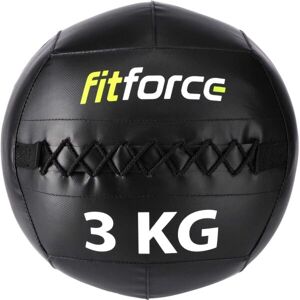Fitforce WALL BALL 3 KG Medicinbal, čierna, veľkosť 3 KG