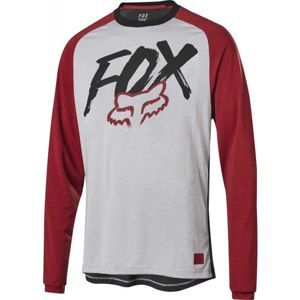 Fox RANGER DRI-RELEASE LS JRSY sivá XXL - Pánsky cyklistický dres