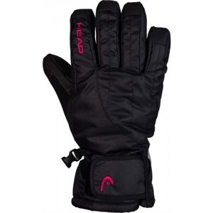 Head CELIA Dámske lyžiarske rukavice, čierna,ružová, veľkosť