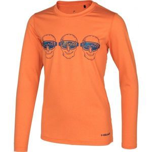 Head FRANKIE oranžová 140-146 - Detské tričko s dlhým rukávom