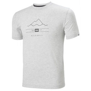 Helly Hansen SKOG GRAPHIC šedá 2XL - Pánske tričko