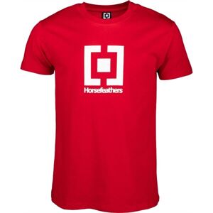 Horsefeathers BASE T-SHIRT Pánske tričko, červená, veľkosť L
