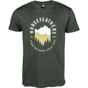 Horsefeathers SKYLINE T-SHIRT Pánske tričko, khaki, veľkosť XXL