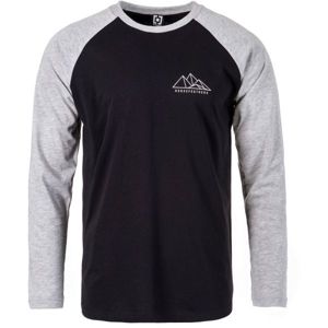 Horsefeathers PEAKS LS T-SHIRT čierna XL - Pánske tričko s dlhým rukávom
