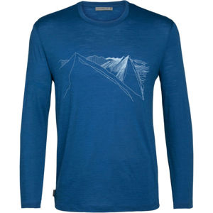 Icebreaker SPECTOR LS CREWE PEAK IN REACH Pánske funkčné tričko, modrá, veľkosť S