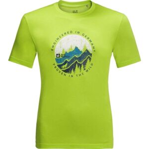 Jack Wolfskin HIKING T M Pánske funkčné tričko, zelená, veľkosť XL