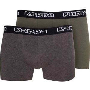 Kappa ZARSON 2PACK Pánske boxerky, tmavo sivá,kaki,biela, veľkosť