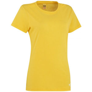 KARI TRAA TRAA TEE Dámske tričko s krátkym rukávom, žltá, veľkosť XS