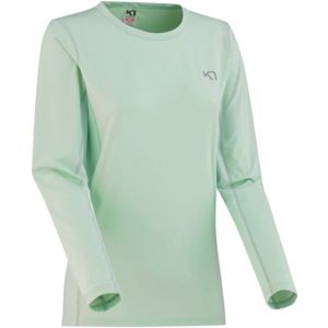 KARI TRAA NORA LS zelená S - Dámske tréningové tričko s dlhým rukávom