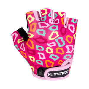 Klimatex KOTTE Detské cyklistické rukavice, ružová, veľkosť 8