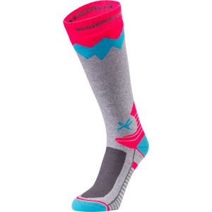 Klimatex TOLI Detské lyžiarske ponožky, sivá, veľkosť 35 - 38