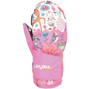 Level ANIMAL ružová 0 - Detské lyžiarske rukavice