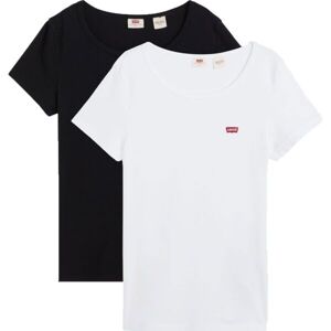 Levi's 2PACK CREWNECK TEE Dámske tričko, biela, veľkosť L