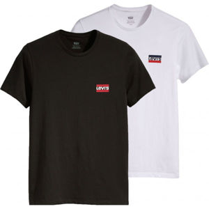 Levi's 2PK CREWNECK GRAPHIC Pánske tričko, čierna, veľkosť XXL