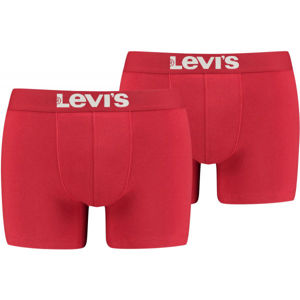Levi's® MEN SOLID BASIC BOXER 2P Pánske boxerky, červená, veľkosť