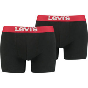Levi's MEN SOLID BASIC BOXER 2P Pánske boxerky, čierna, veľkosť S
