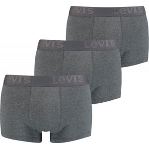 Levi's MEN PREMIUM TRUNK 3P Pánske boxerky, tmavo sivá, veľkosť S