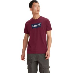 Levi's GRAPHIC CREWNECK TEE Pánske tričko, vínová, veľkosť S