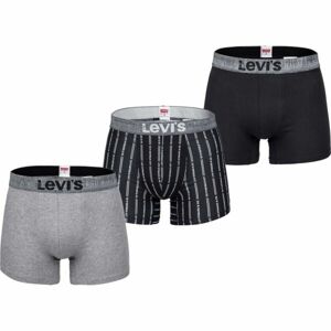 Levi's MEN BACK IN SESSION TRUNK 3P Pánske boxerky, čierna, veľkosť M