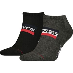 Levi's LOW CUT LOGO 2P Unisexové ponožky, čierna, veľkosť 35/38